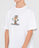 RUSTY Dr. Dot Short Sleeve Tee Boys - WHITE
