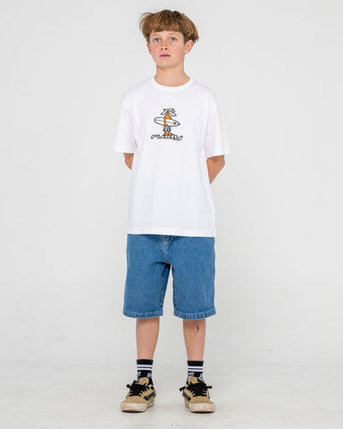 RUSTY Dr. Dot Short Sleeve Tee Boys - WHITE