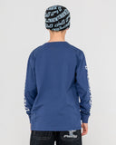 RUSTY Jetsetter Long Sleeve Tee Boy - DARK BLUE