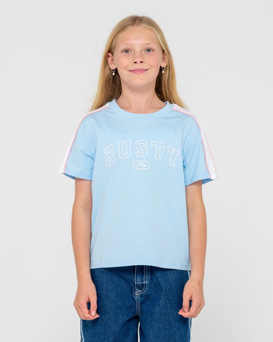 RUSTY Girls Team Varity Tee - VINTAGE BLUE