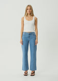 AFENDS Alyra Low Rise Wide Leg Jean - WORN BLUE