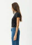 AFENDS Good Nature Recycled Baby Tee - STONE BLACK