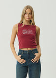 AFENDS Garden Variety Tank - BURGUNDY