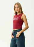AFENDS Garden Variety Tank - BURGUNDY