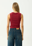 AFENDS Garden Variety Tank - BURGUNDY