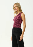 AFENDS Marin Recycled One Shoulder Top - PORT