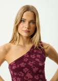 AFENDS Marin Recycled One Shoulder Top - PORT