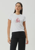 AFENDS Flower Patch Recycled Baby Tee - WHITE