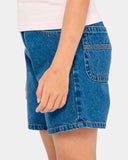 RUSTY Cyprus High Denim Short Girls - MIDDY BLUE 1
