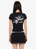 WORSHIP Cherub Cap Sleeve Tee - BLACK