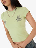 WORSHIP Logorama Cap Sleeve Tee - MARGARITA