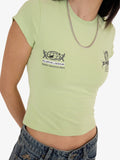 WORSHIP Logorama Cap Sleeve Tee - MARGARITA