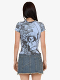 WORSHIP Not Your Angel Panelled Raglan Tee - BELL AIR BLUE