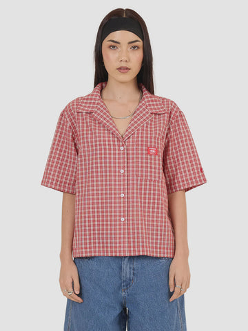 WORSHIP Glazed And Confused Box Fit Shirt - CHERRY RED