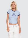 WORSHIP Shadow Cherub Ringer Tee - DREAM BLUE