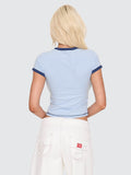 WORSHIP Shadow Cherub Ringer Tee - DREAM BLUE