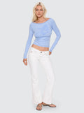 WORSHIP Cherub Stripe Long Sleeve Top - DREAM BLUE
