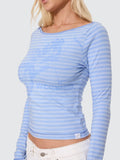 WORSHIP Cherub Stripe Long Sleeve Top - DREAM BLUE