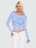 WORSHIP Cherub Stripe Long Sleeve Top - DREAM BLUE