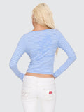 WORSHIP Cherub Stripe Long Sleeve Top - DREAM BLUE