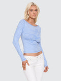 WORSHIP Cherub Stripe Long Sleeve Top - DREAM BLUE