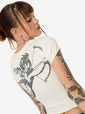 WORSHIP Cherub Cap Sleeve Top - BONE