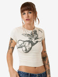 WORSHIP Cherub Cap Sleeve Top - BONE