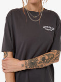 WORSHIP Cherio Regular Fit Tee - WORN BLACK