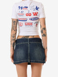 WORSHIP  Misbehave Micro Skirt - DIRTY MIDNIGHT BLUE