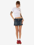 WORSHIP  Misbehave Micro Skirt - DIRTY MIDNIGHT BLUE