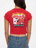WORSHIP Hot Gossip Teeny Tee - LUCKY RED