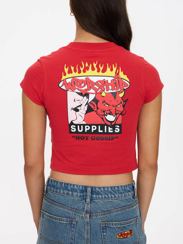 WORSHIP Hot Gossip Teeny Tee - LUCKY RED