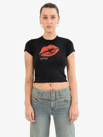 WORSHIP Kiss Me Teeny Tee - BLACK