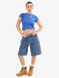 WORSHIP Kick Off Big Baggy Short - STEADY MID BLUE