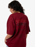 THRILLS Sweet Anarchy Oversized Tee - CABERNET