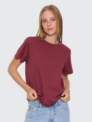 THRILLS Minimal Relaxed Tee - NEW MAROON