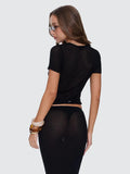 THRILLS Dissolve My Mind Knit Top - BLACK