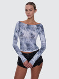 THRILLS Paper Trail Long Sleeve Top - GREY MATTER