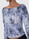 THRILLS Paper Trail Long Sleeve Top - GREY MATTER