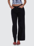 THRILLS Hunter Low Rise Wide Jeaan - AGED BLACK