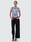 THRILLS Hunter Low Rise Wide Jeaan - AGED BLACK