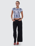 THRILLS Hunter Low Rise Wide Jeaan - AGED BLACK