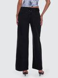 THRILLS Hunter Low Rise Wide Jeaan - AGED BLACK