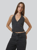 THRILLS Night Shift Denim Top - ASH BLACK