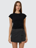 THRILLS Night Shift Wrap Mini Skirt - ASH BLACK