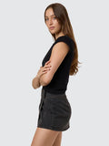 THRILLS Night Shift Wrap Mini Skirt - ASH BLACK