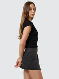 THRILLS Night Shift Wrap Mini Skirt - ASH BLACK