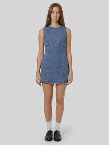 THRILLS Night Shift Mini Dress - STONED BLUES