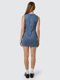 THRILLS Night Shift Mini Dress - STONED BLUES