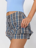 THRILLS Desert Reverb Plaid Mini Skort - DUSTY BLUE